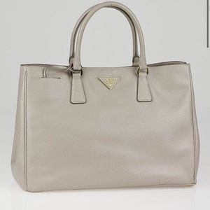 Pravda Argilla Saffiano Lux Leather Tote